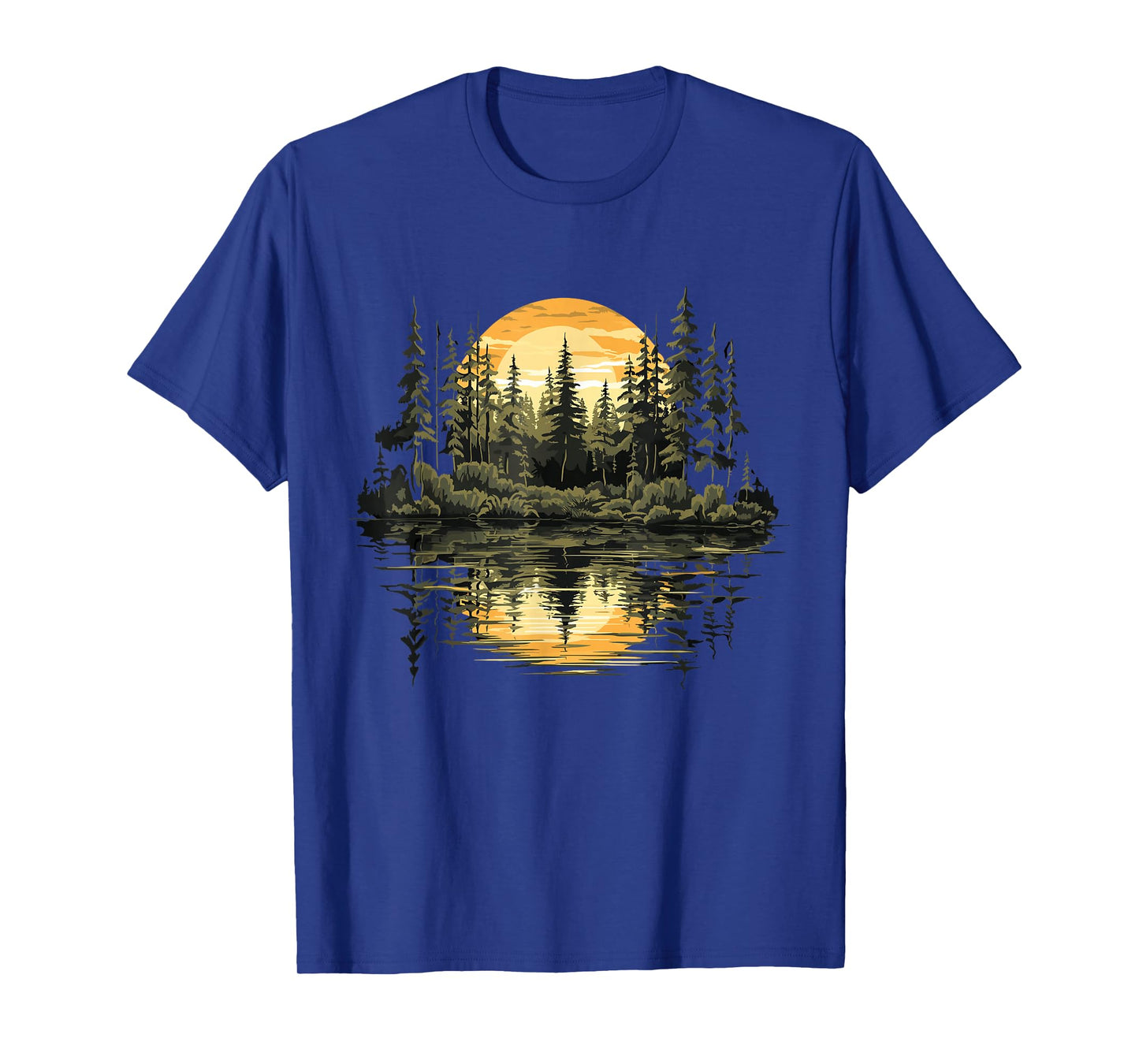 Trees Landscape Nature Lover Design For Men Women Unisex-Adult Classic Fit Short Sleeve T-Shirt Black Small