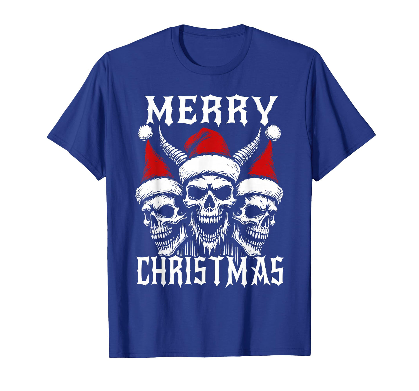 Dark Christmas Santa Skulls Gothic Edgy Xmas T-Shirt