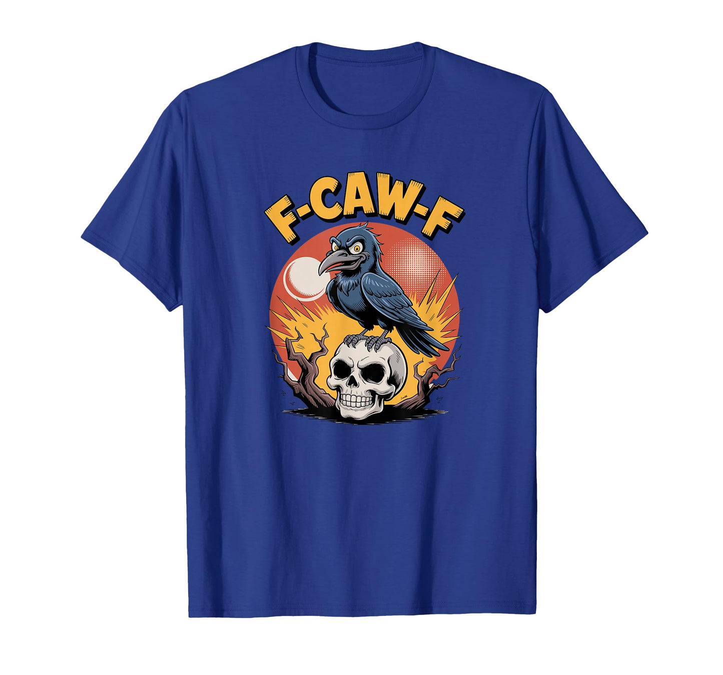 F-CAW-F Raven Crow Funny Adult Gothic Art T-Shirt