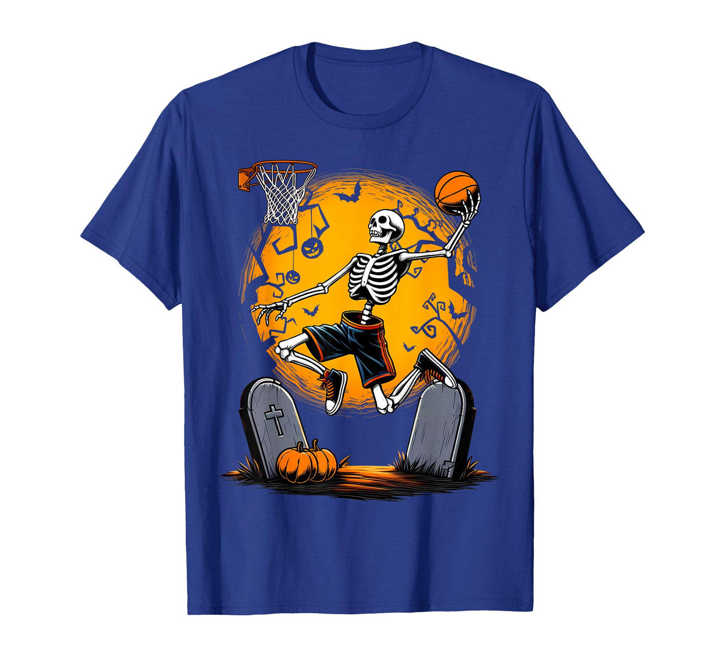 Skeleton Basketball Player Halloween Spooky Costume T-Shirt