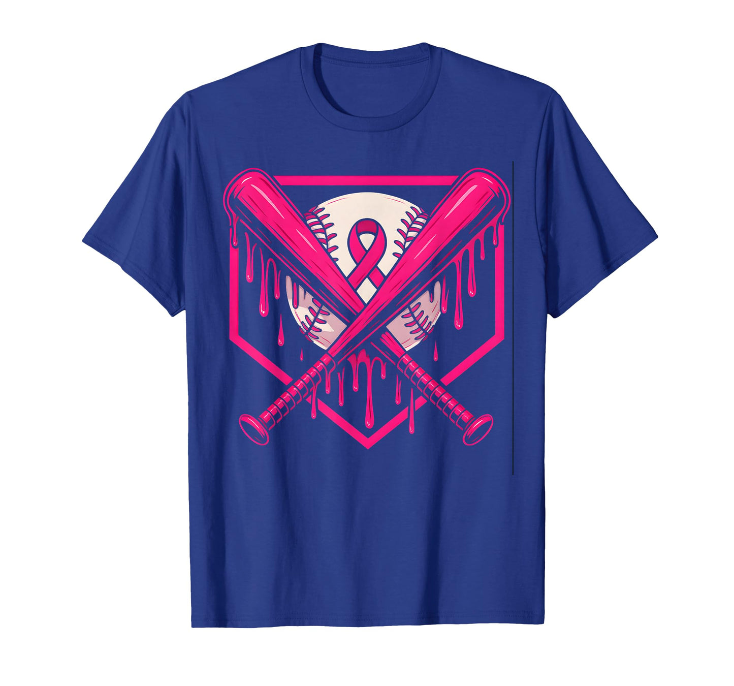 Baseball Drip Ice Cream Breast Cancer Awareness Boys & Girls T-Shirt