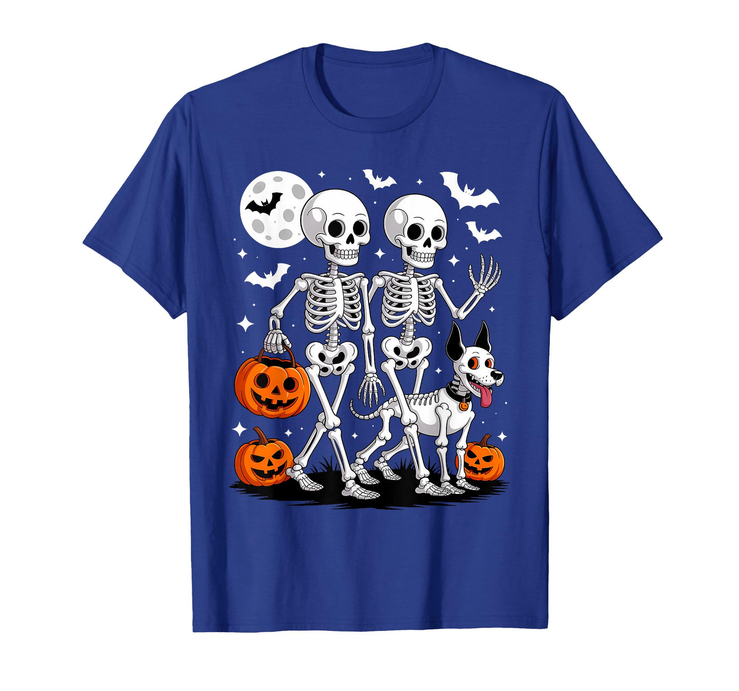 Halloween Skeleton Walking Doberman Dog T-Shirt