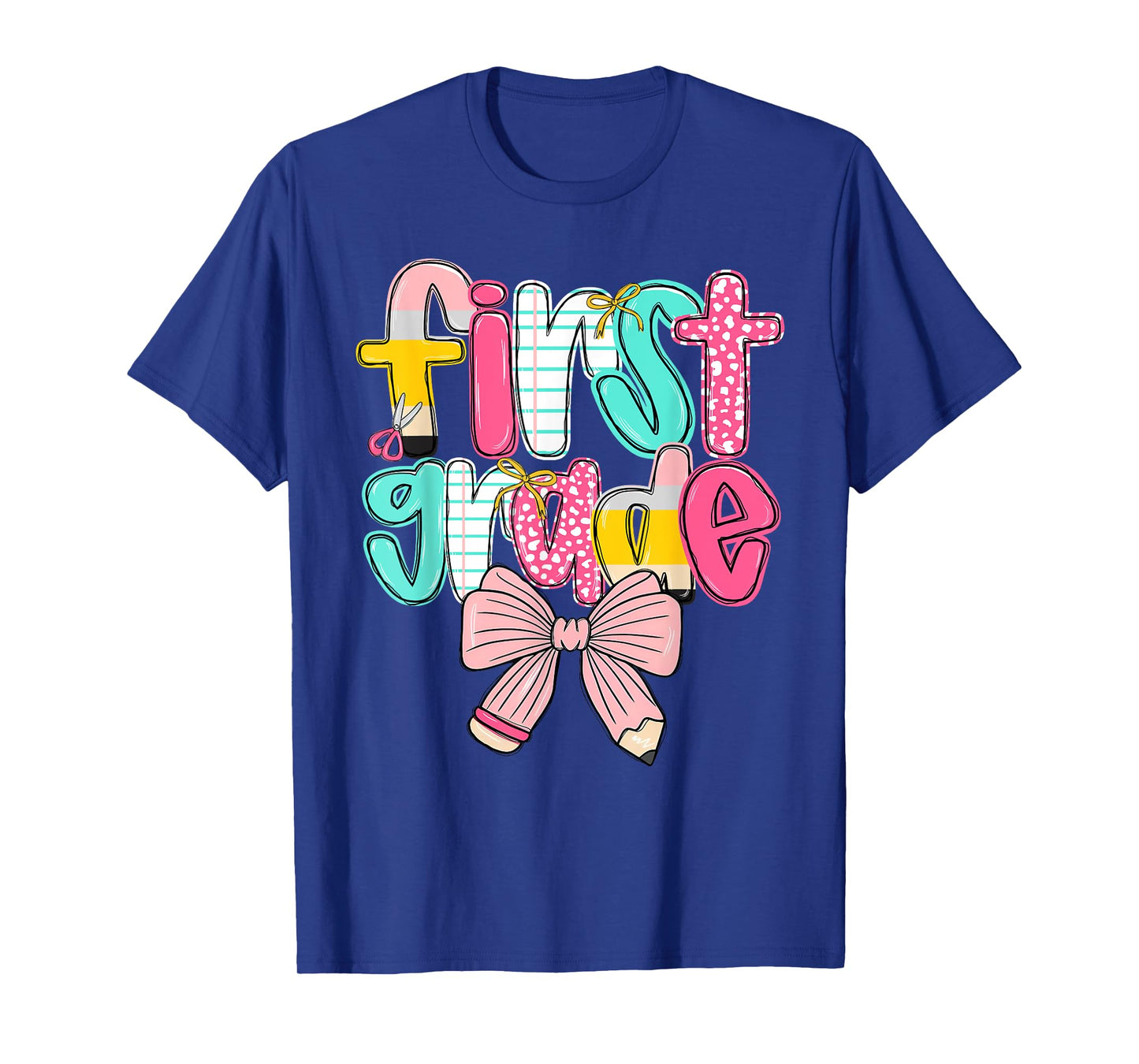 First Grade Coquette Bow Back To School First Day Of School T-Shirt