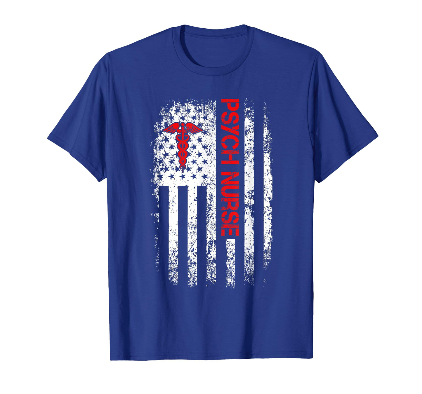 American Flag Psychiatric Nurse RN Mental Health Psych Nurse T-Shirt