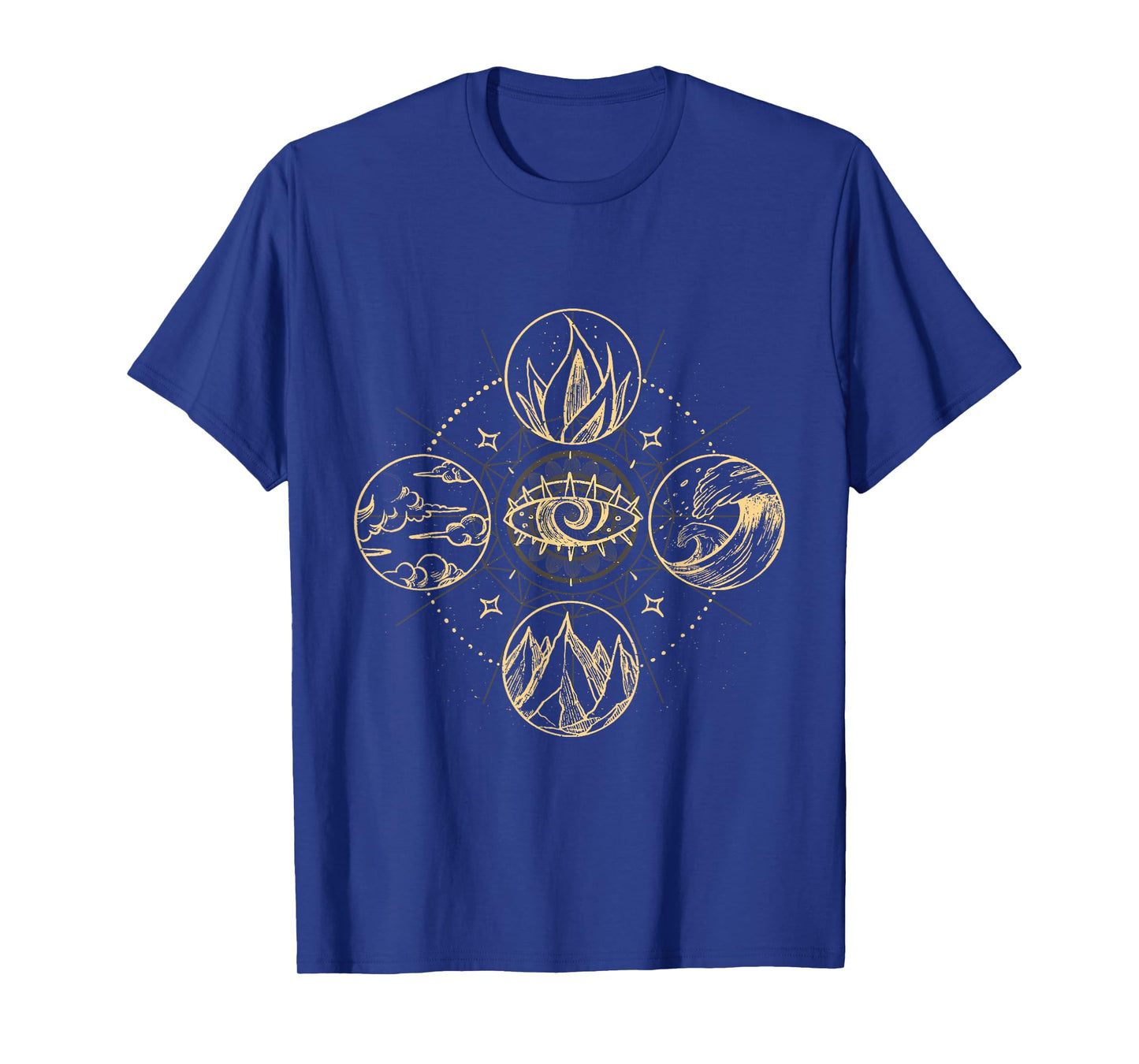 Four natural elements wind, fire, water and earth T-Shirt