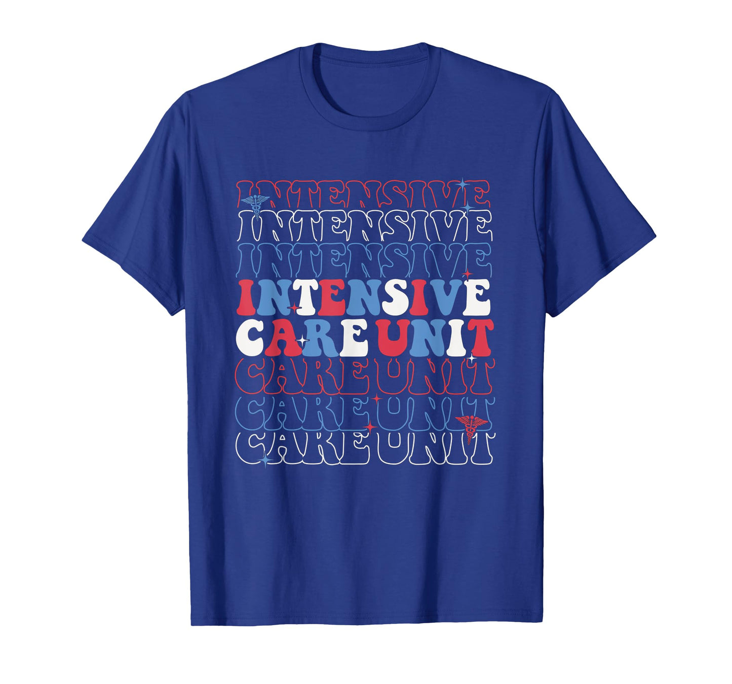 Retro ICU Nurse 4th July Intensive Care Unit Independence T-Shirt