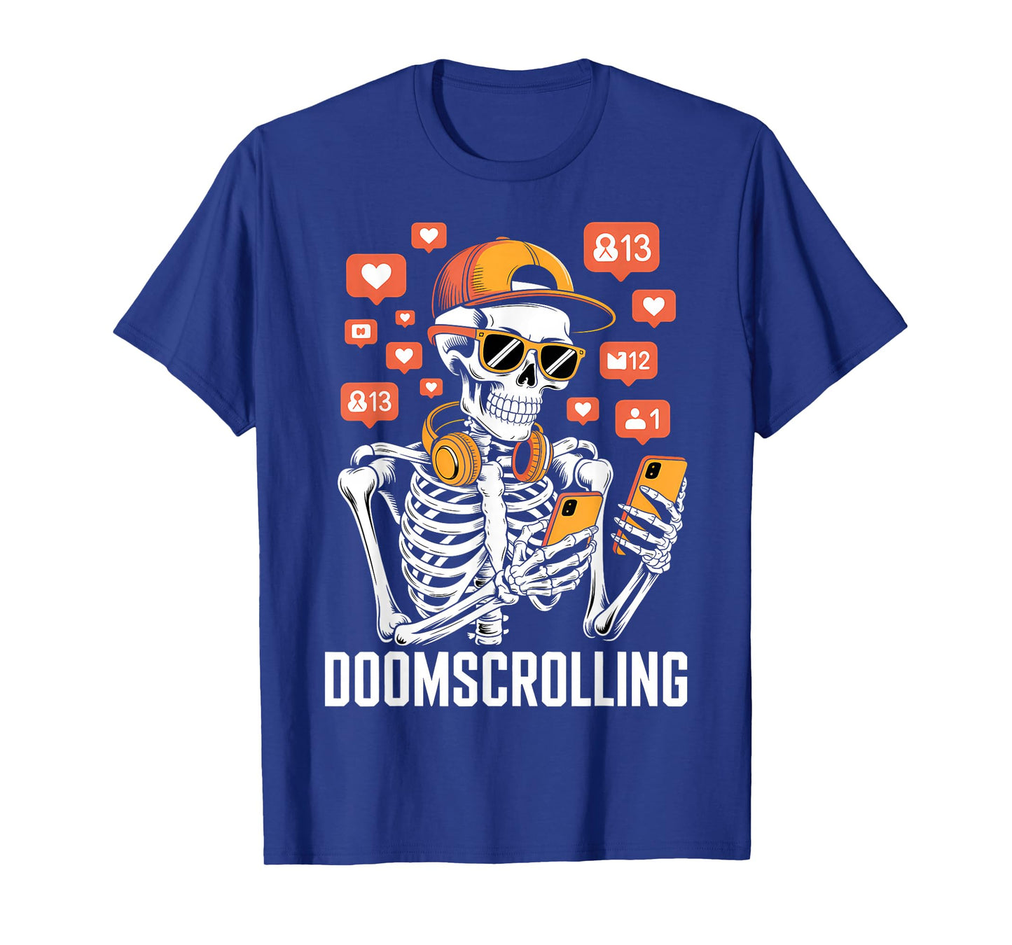 Halloween Skeleton Doomscrolling Costume T-Shirt
