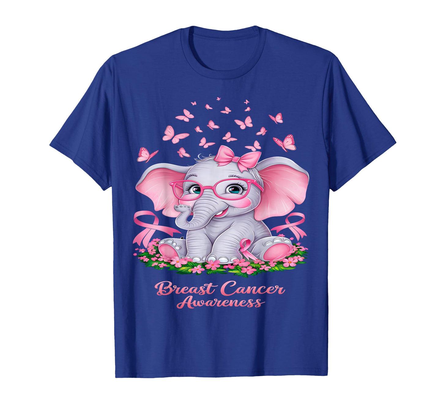 Cancer Awareness Breast Elephant T-Shirt