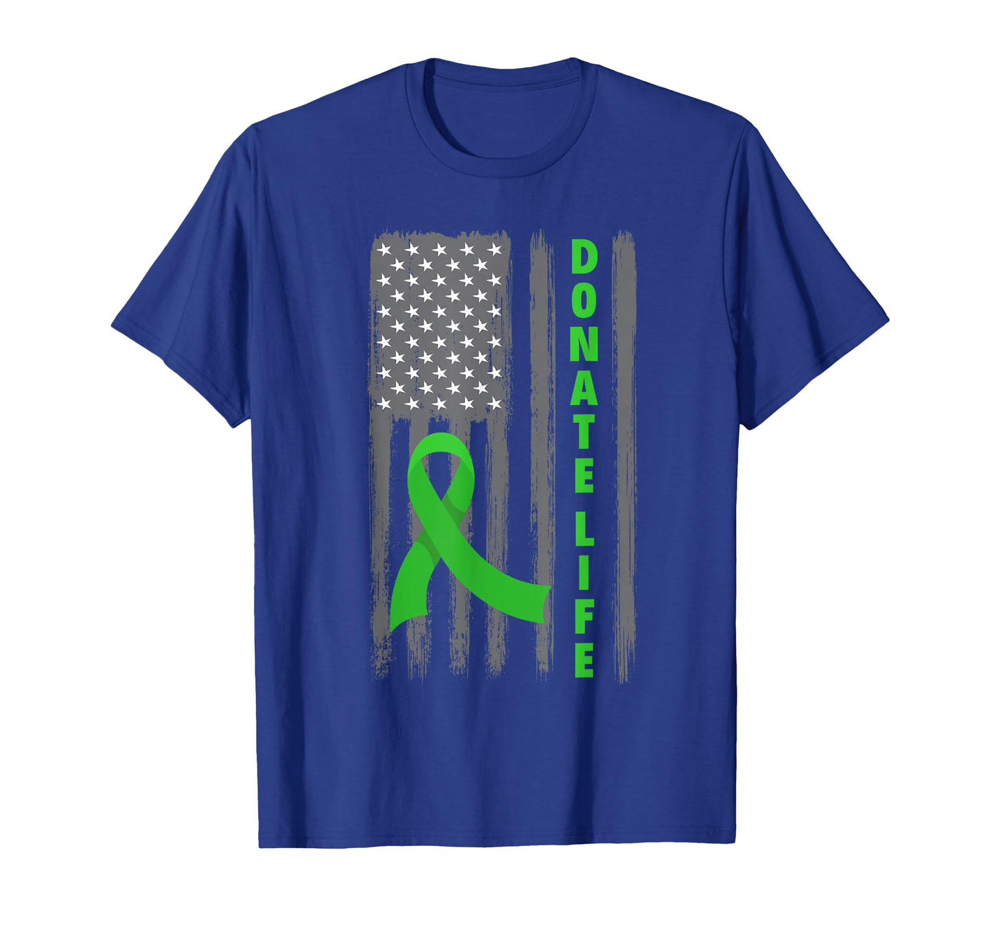 Donate Life Patriotic American Flag USA Kidney Donor Ribbon T-Shirt