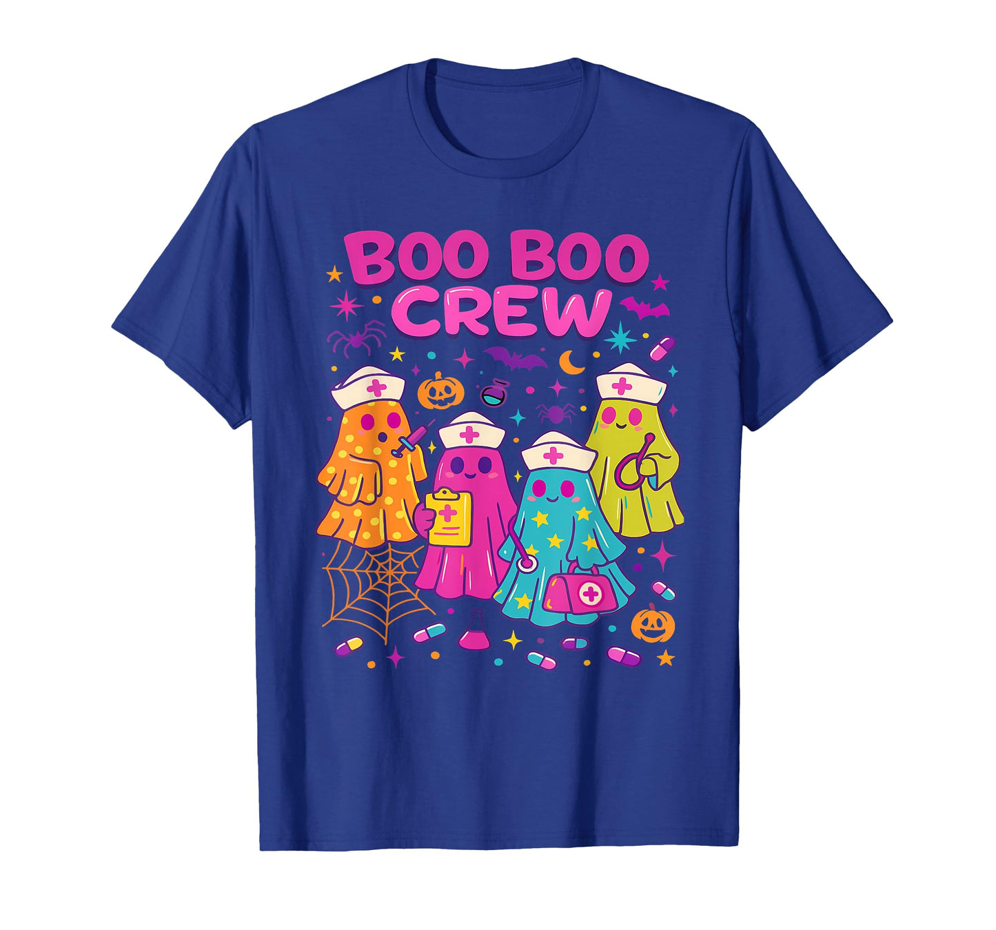 Boo-Boo Crew Nurse, Funny Spooky Ghost Halloween Nurse Tees T-Shirt