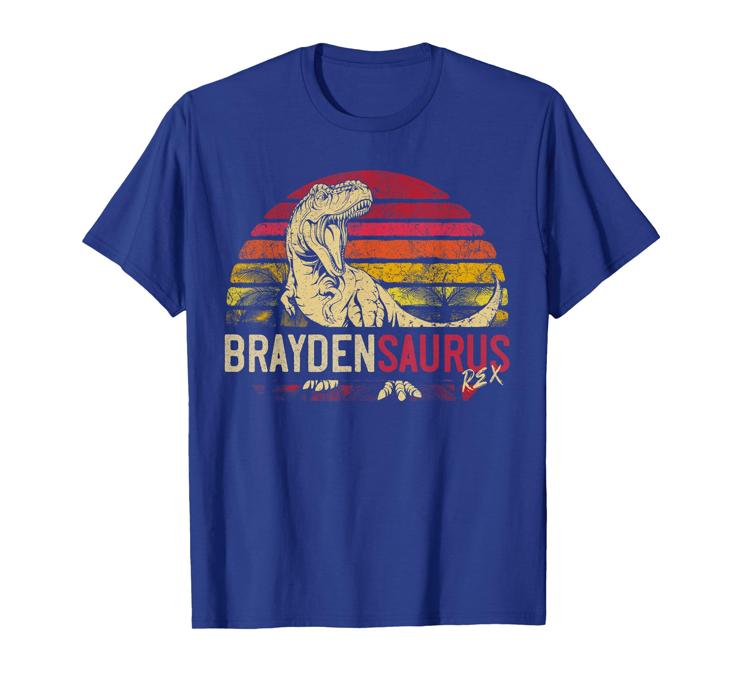 Brayden Saurus Funny Personalized Dinosaur T Rex Name Gift T-Shirt