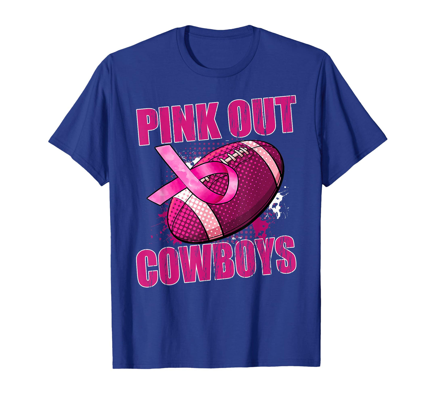 Cowboys Pink Out Football Tackle Breast Cancer T-Shirt