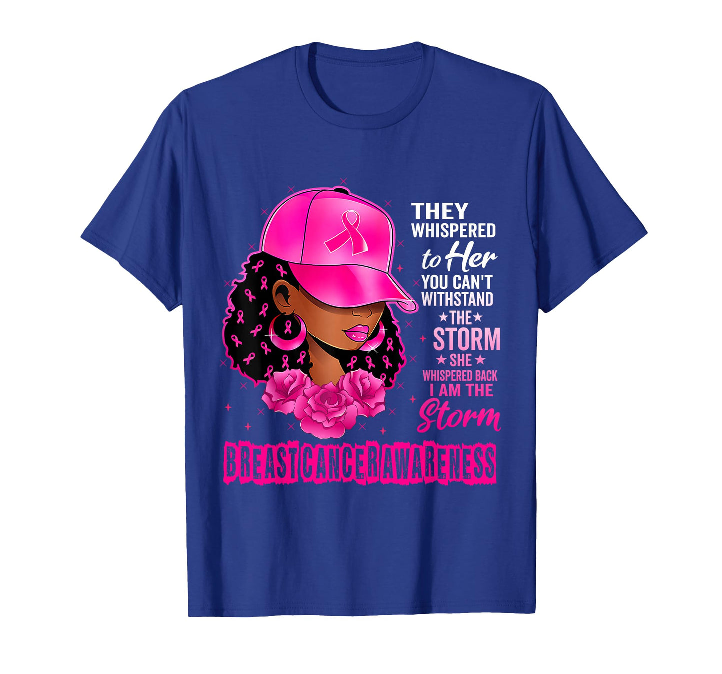 Black Women Breast Cancer Survivor Pink Ribbon I'm The Storm T-Shirt
