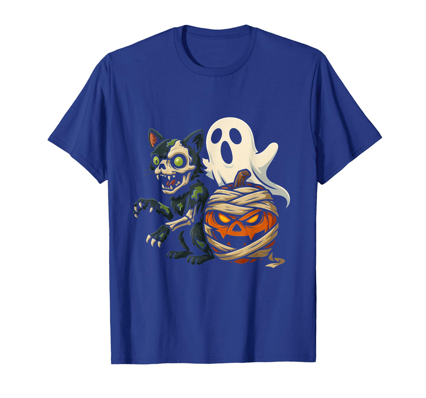 Spooky Halloween Zombie Skeleton Cat Ghost Mummy Pumpkin T-Shirt