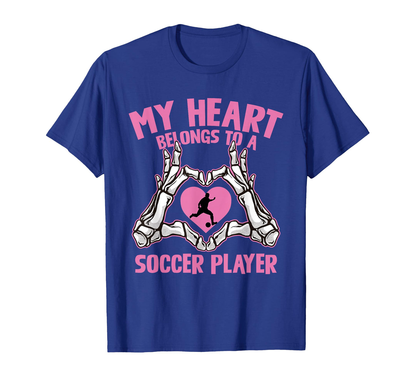 My Heart Belongs to A Soccer Player Skeleton Heart T-Shirt