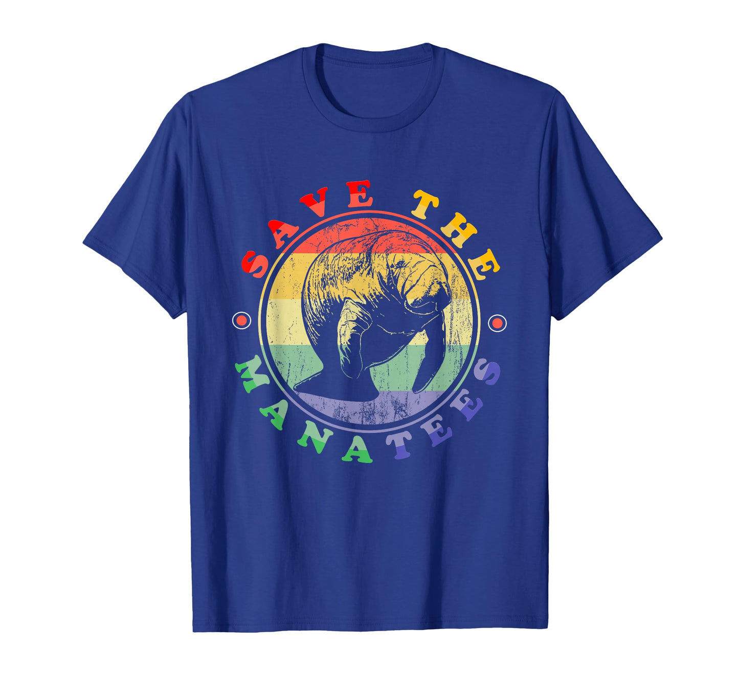 Save The Manatees Love Manatees Animal Retro Manatee T-Shirt