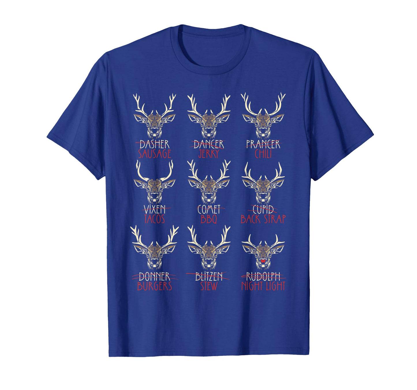Funny Deer Hunters All of Santa's Reindeer Hunting T-Shirt