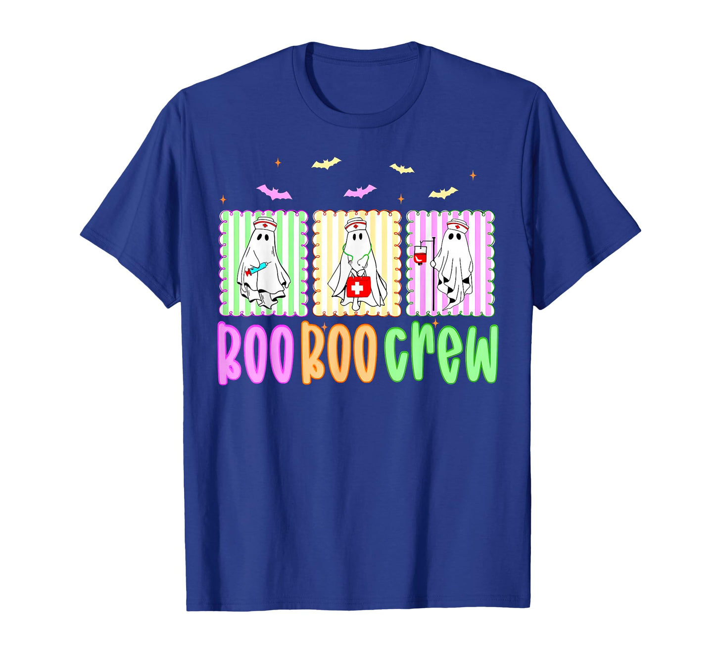 Funny Boo Boo Crew Halloween Costume Nurse Spooky Ghost T-Shirt