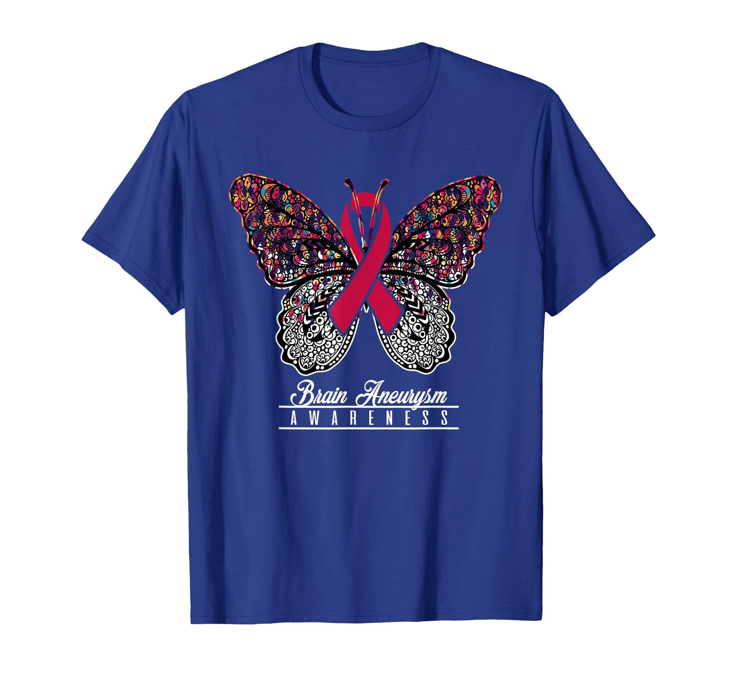Brain Aneurysm Awareness Shirt Butterfly Lovers Gifts T-Shirt