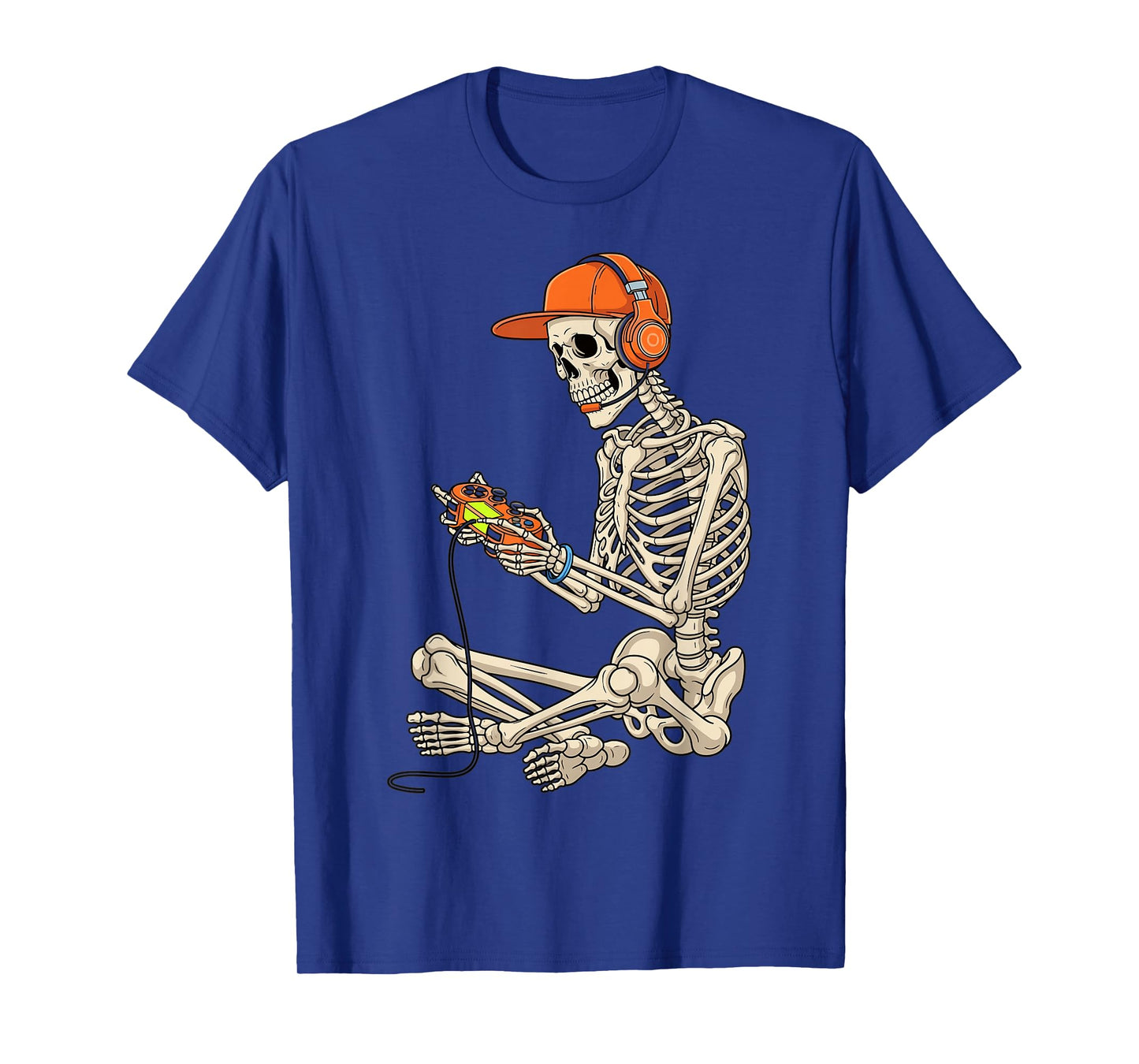 Skeleton Gaming Headset Halloween Gamer Skull Joystick T-Shirt
