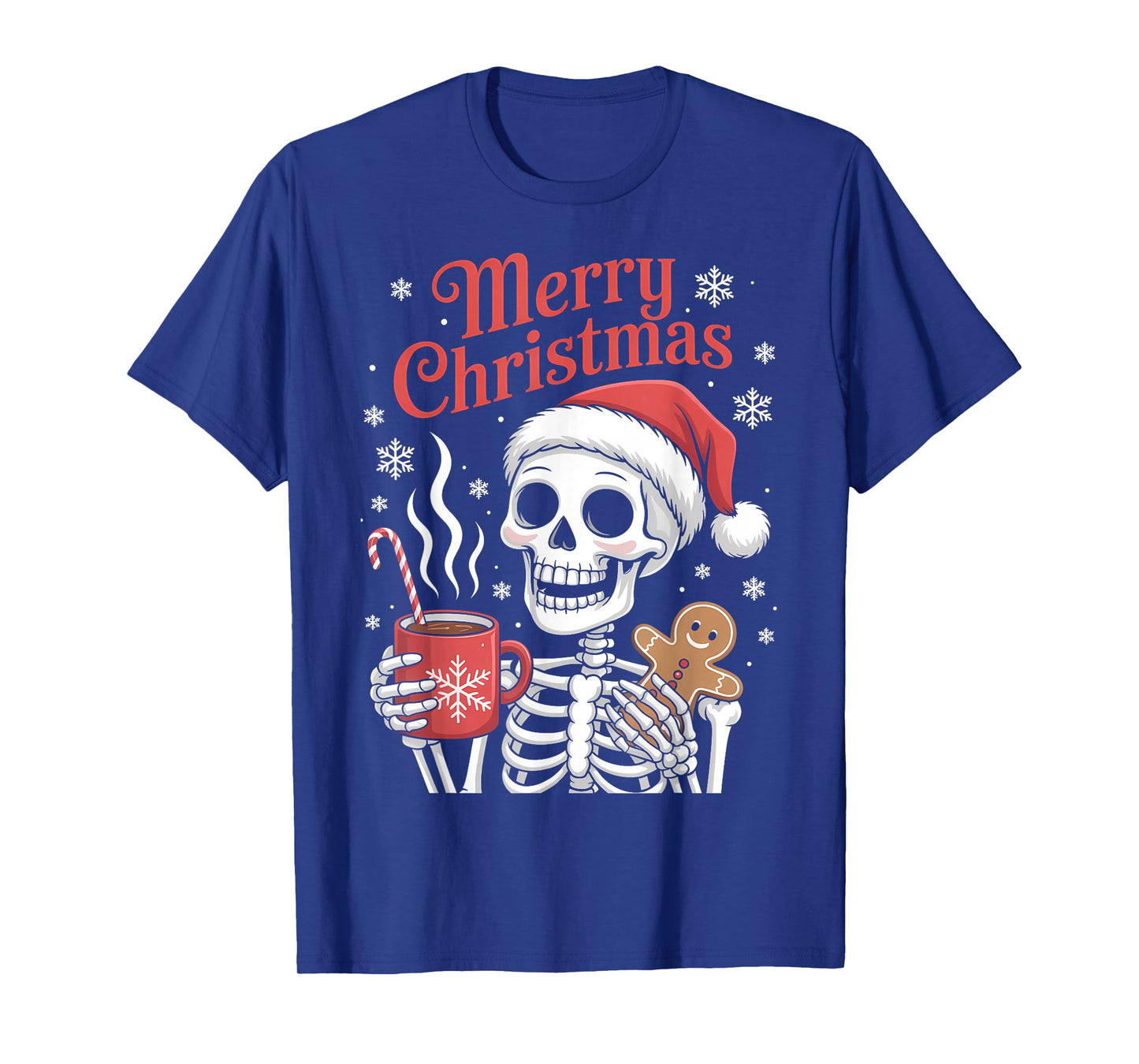 Merry Christmas Skeleton Hot Chocolate Xmas Gifts Men Women T-Shirt