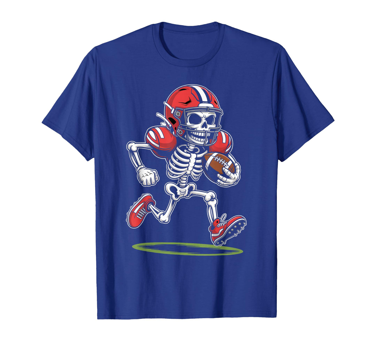 Skeleton American Football Halloween Costume Boys Men Funny T-Shirt