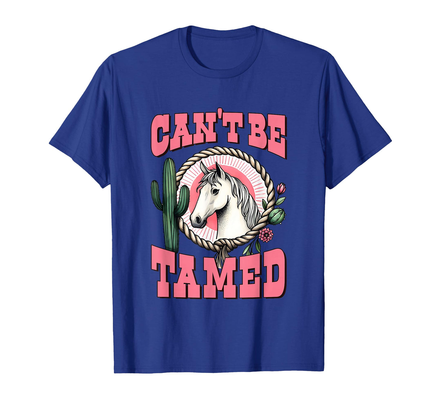 Can't Be Tamed Horse Cactus Western Spirit T-Shirt
