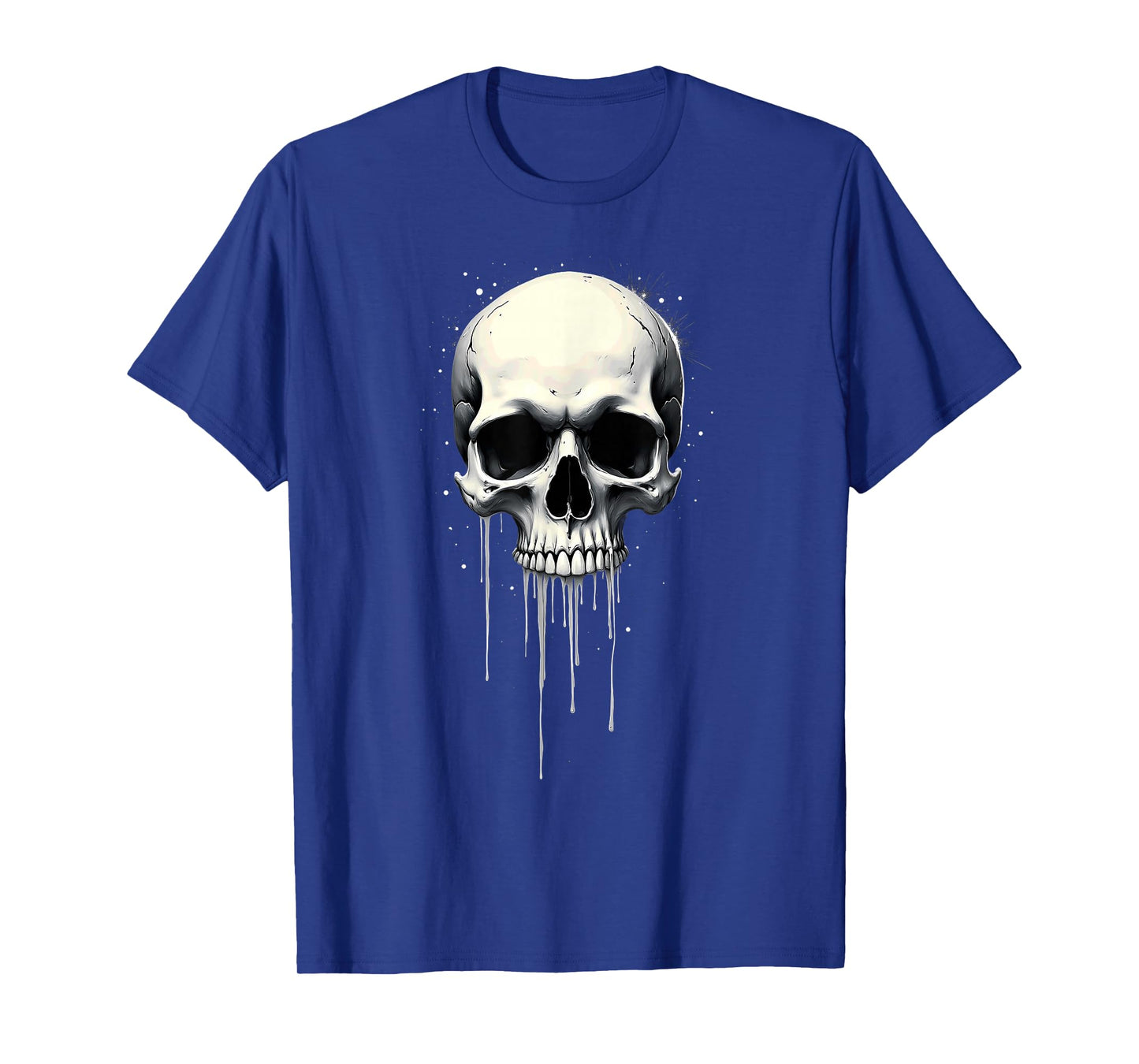 Melting Scary Skull Drip Skeleton Halloween T-Shirt