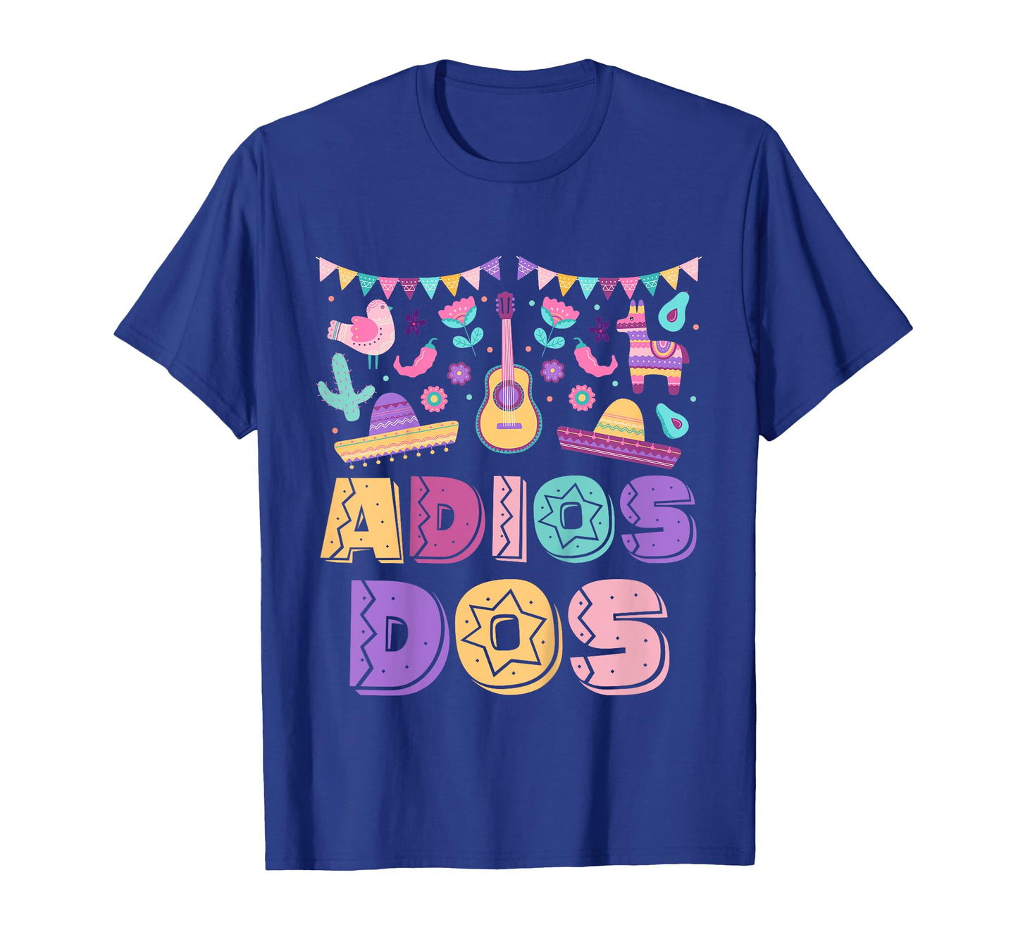 Adios Dos 3 Year Old 3rd Birthday Girl Boy Kid Mexican Theme T-Shirt