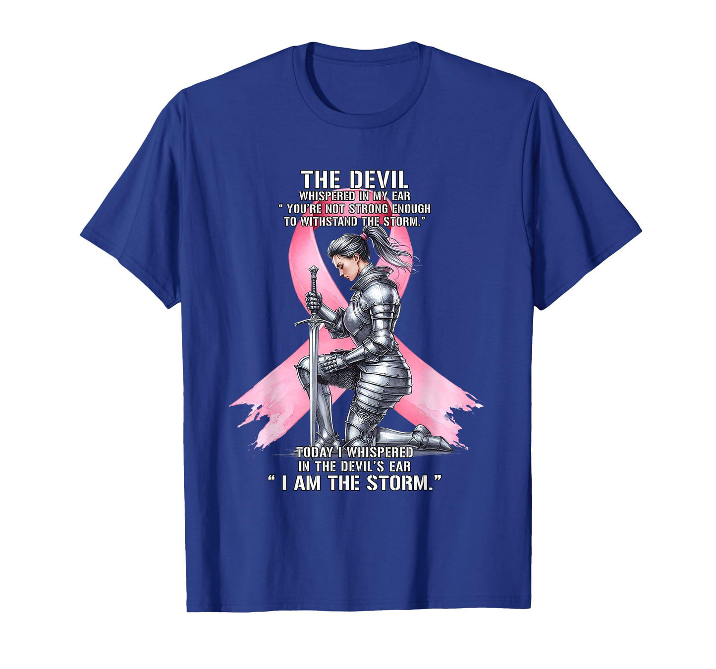 I Am The Storm Breast Cancer Warrior Christian Knight Women T-Shirt
