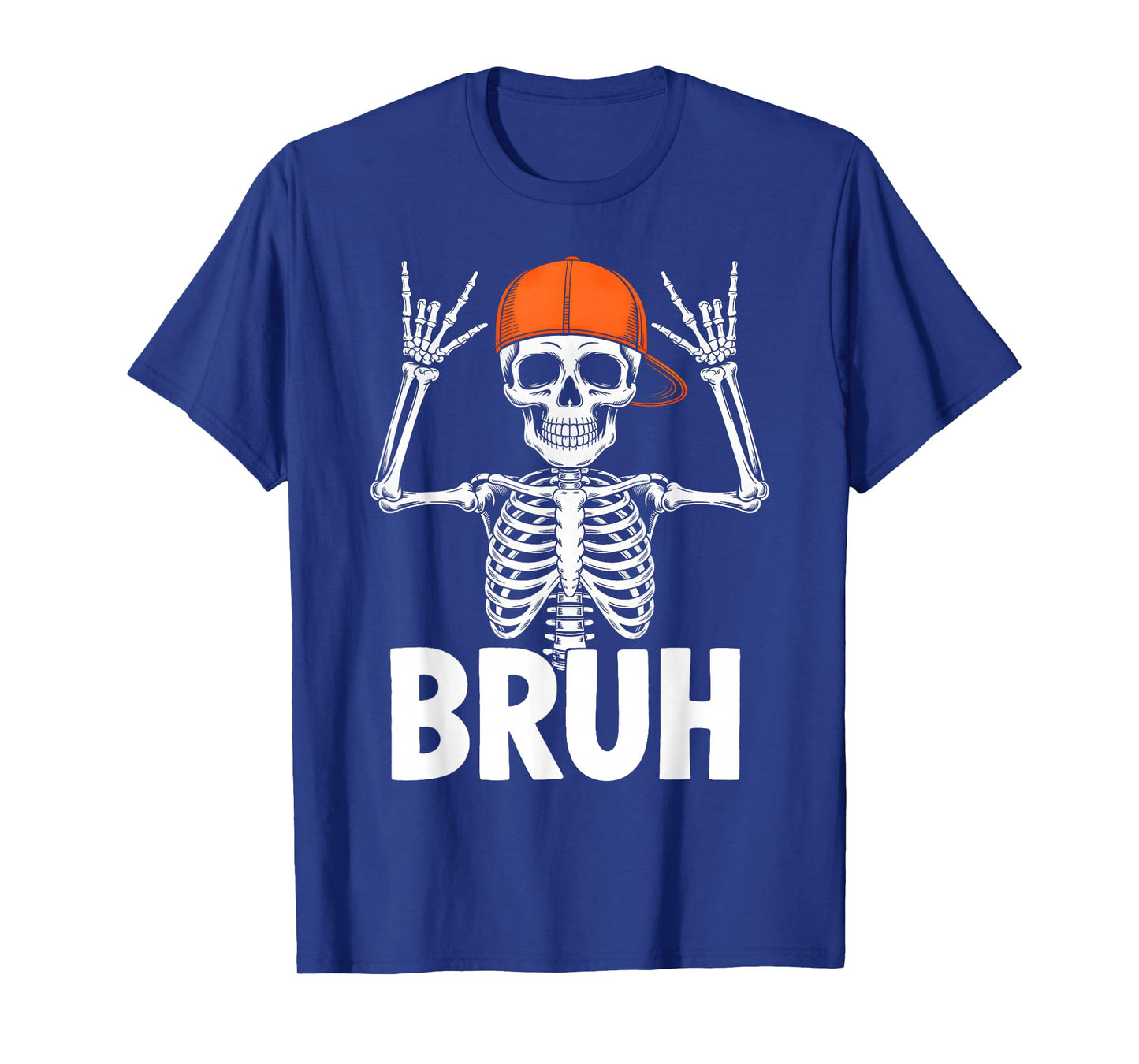 Bruh Rock Skeleton Rocker Halloween Costume Boys Men Kids T-Shirt