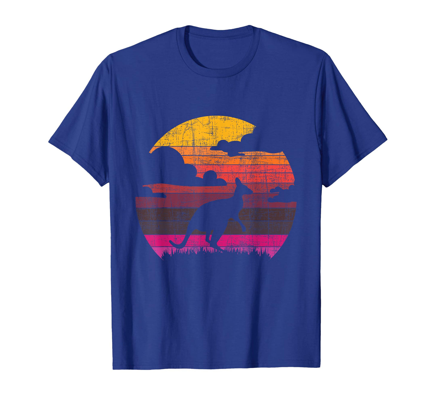 Retro Sunset Kangaroo - Zookeeper 60s Safari Animal Lover T-Shirt