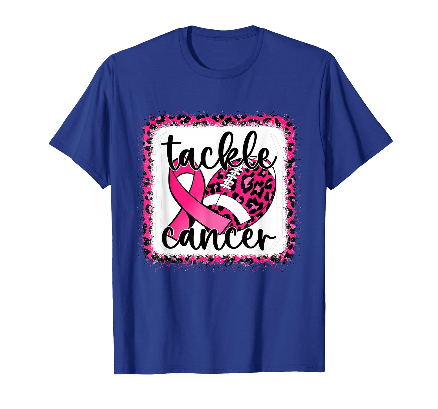 Tackle Football Breast Cancer Awareness Pink Ribbon Boy Kids T-Shirt