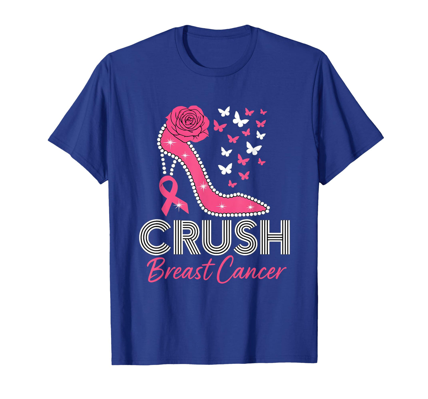 Crush Breast Cancer Awareness Bling Pink Ribbon Women's T-Shirt