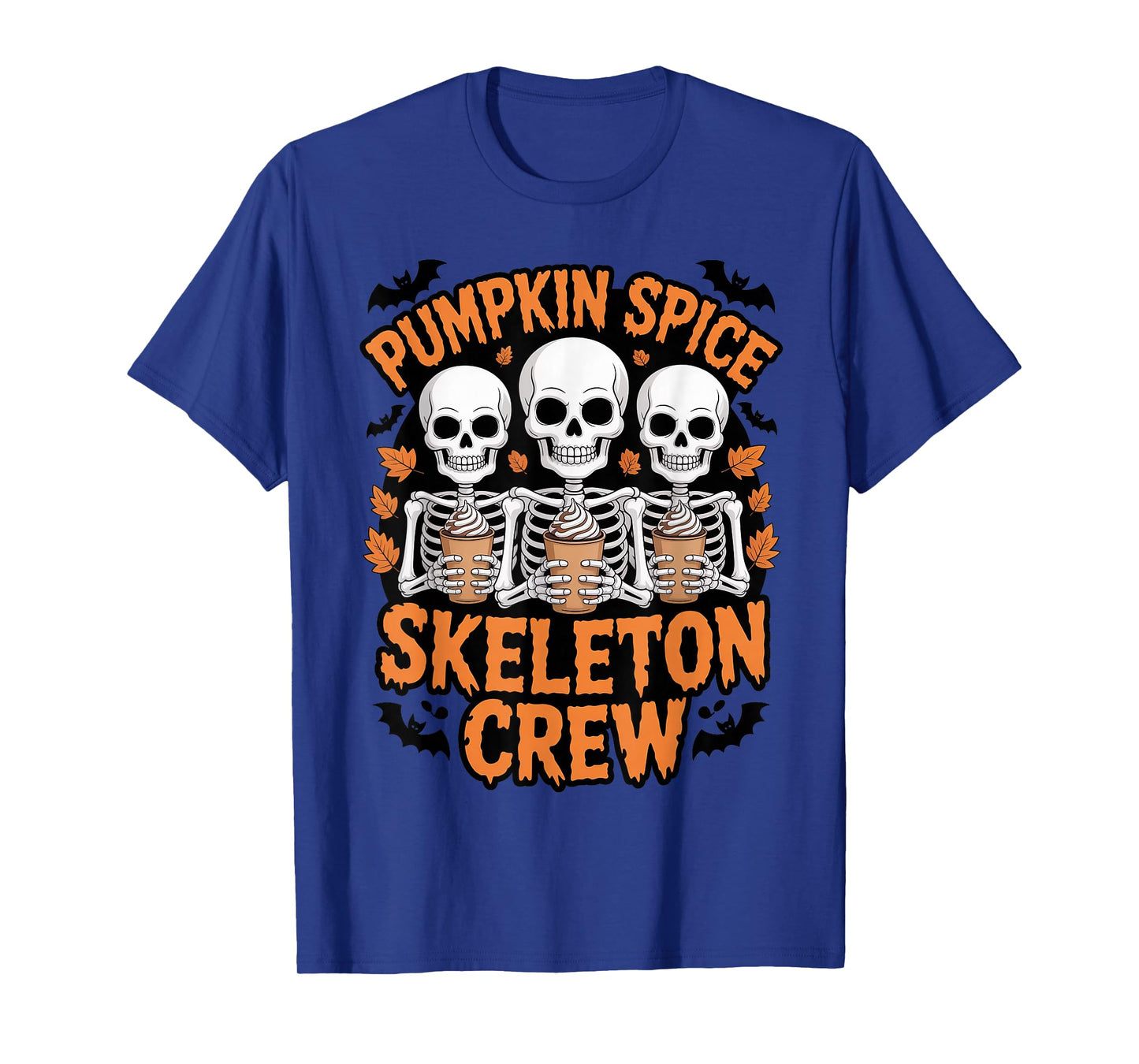 Pumpkin Spice Skeleton Crew Fall Season Funny Coffee T-Shirt
