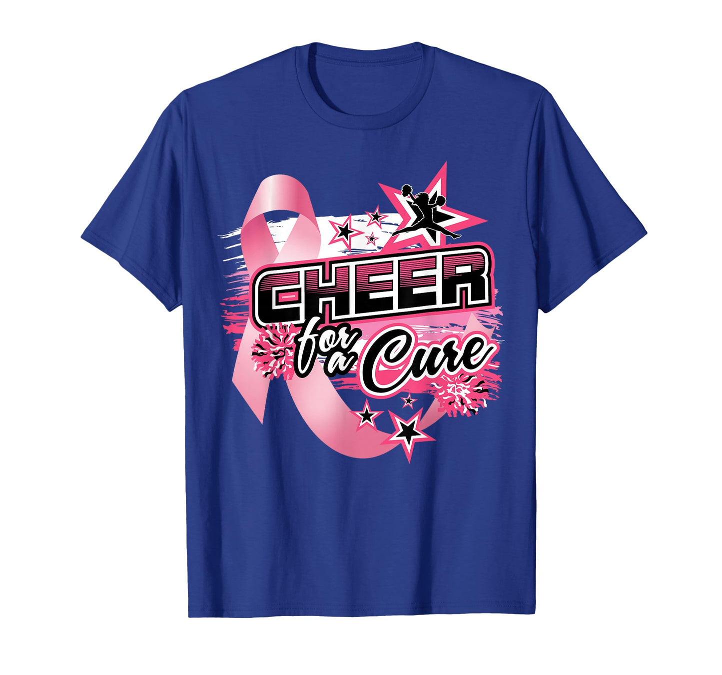 Cheer Breast Cancer Awareness Pink Ribbon Cheerleader T-Shirt