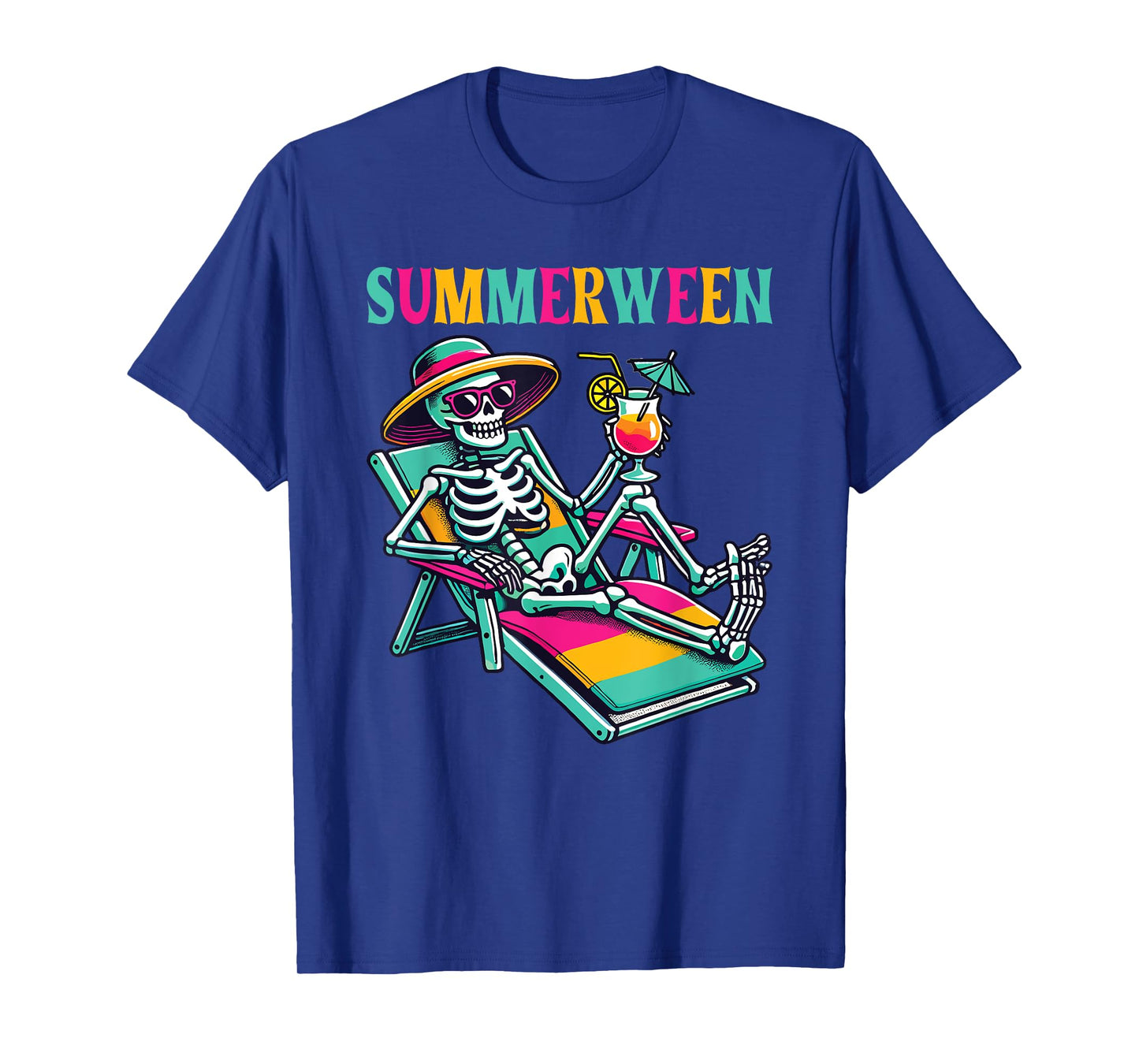 Happy Summerween Summer Halloween Skeleton T-Shirt for Men Women Kids