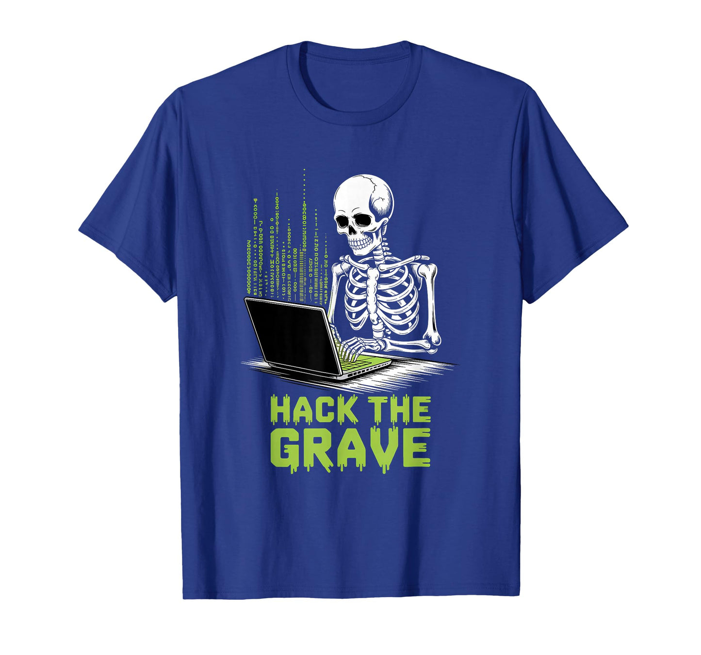 Skeleton Hacker Funny Tech Geek Halloween T-Shirt