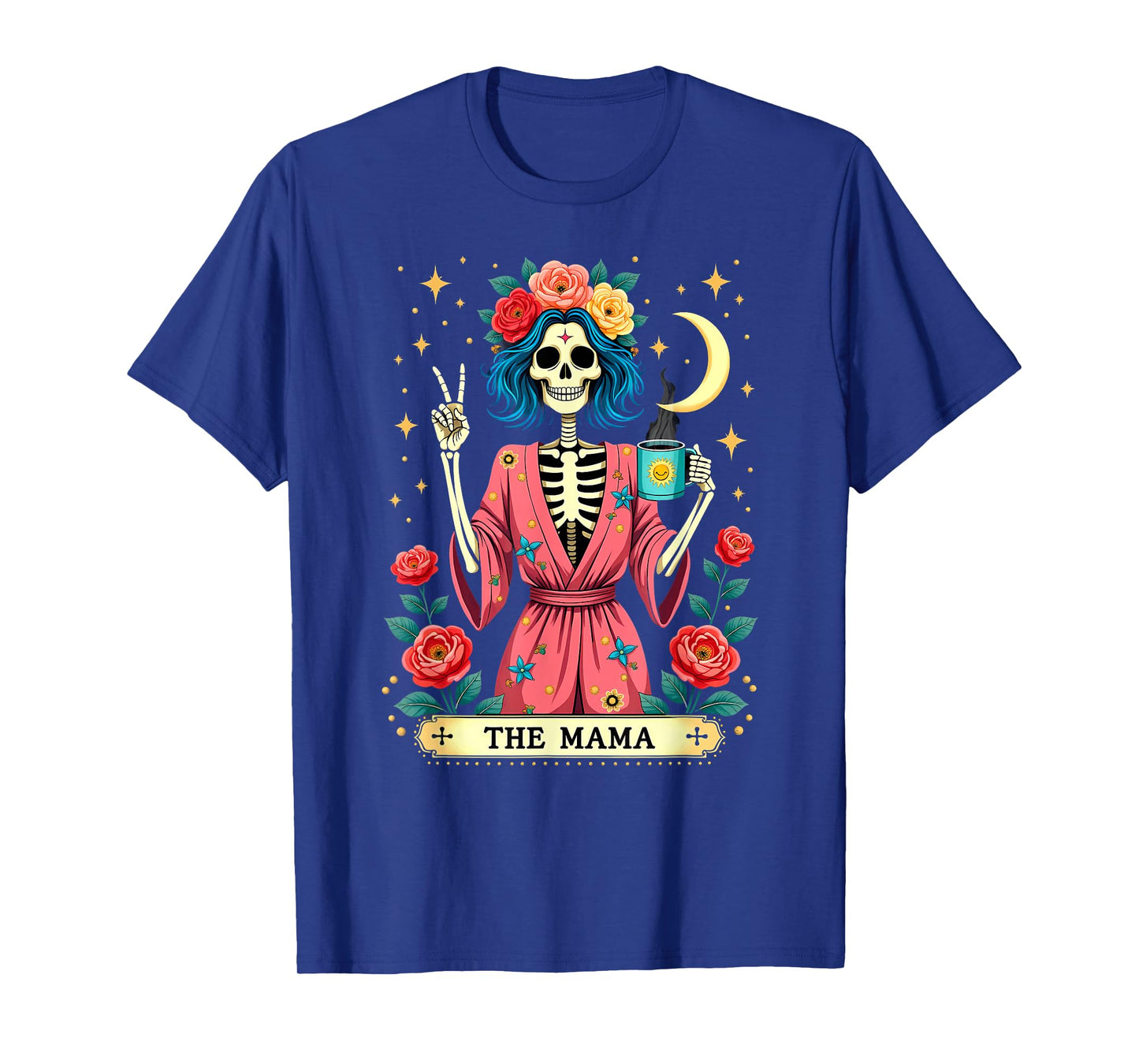 Gothic Tarot Card The Mama Skeleton Halloween T-Shirt