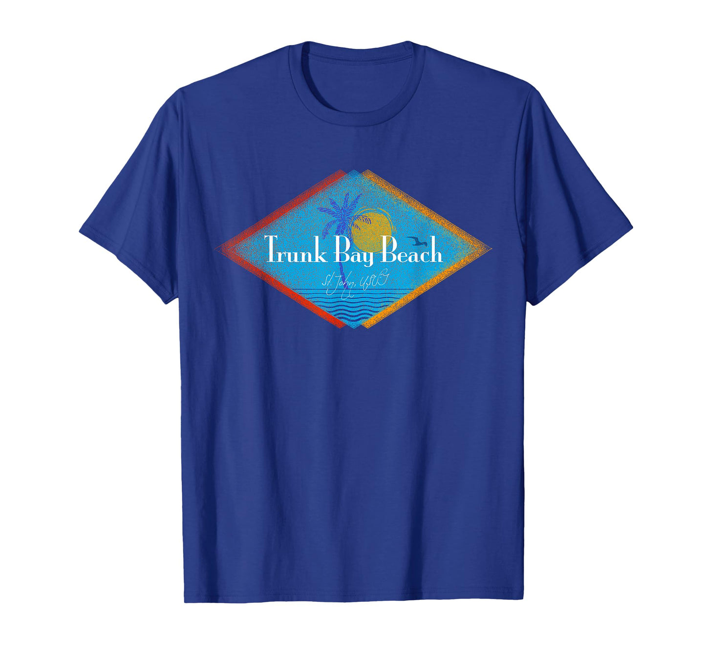 Trunk Bay Beach St John USVI Mid Century Modern Vintage T-Shirt for Men Women Kids