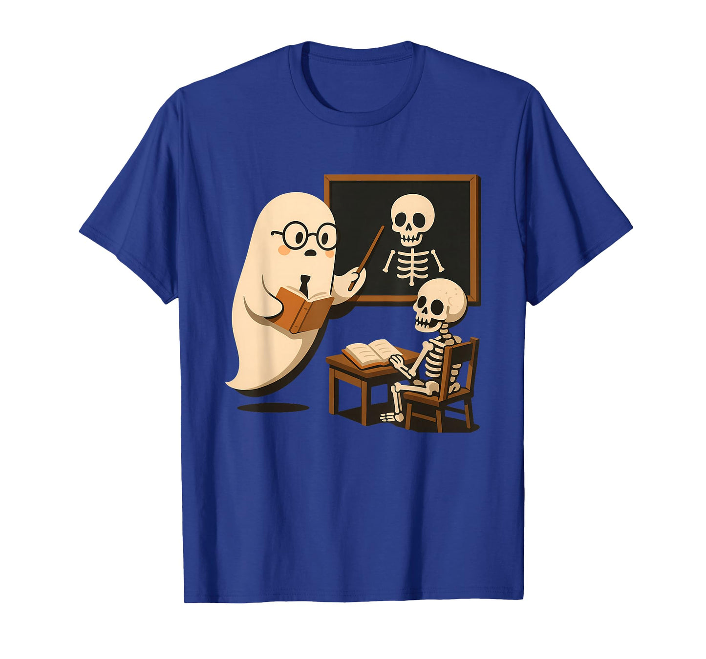 Ghost Teacher and Skeleton in Class T-Shirt