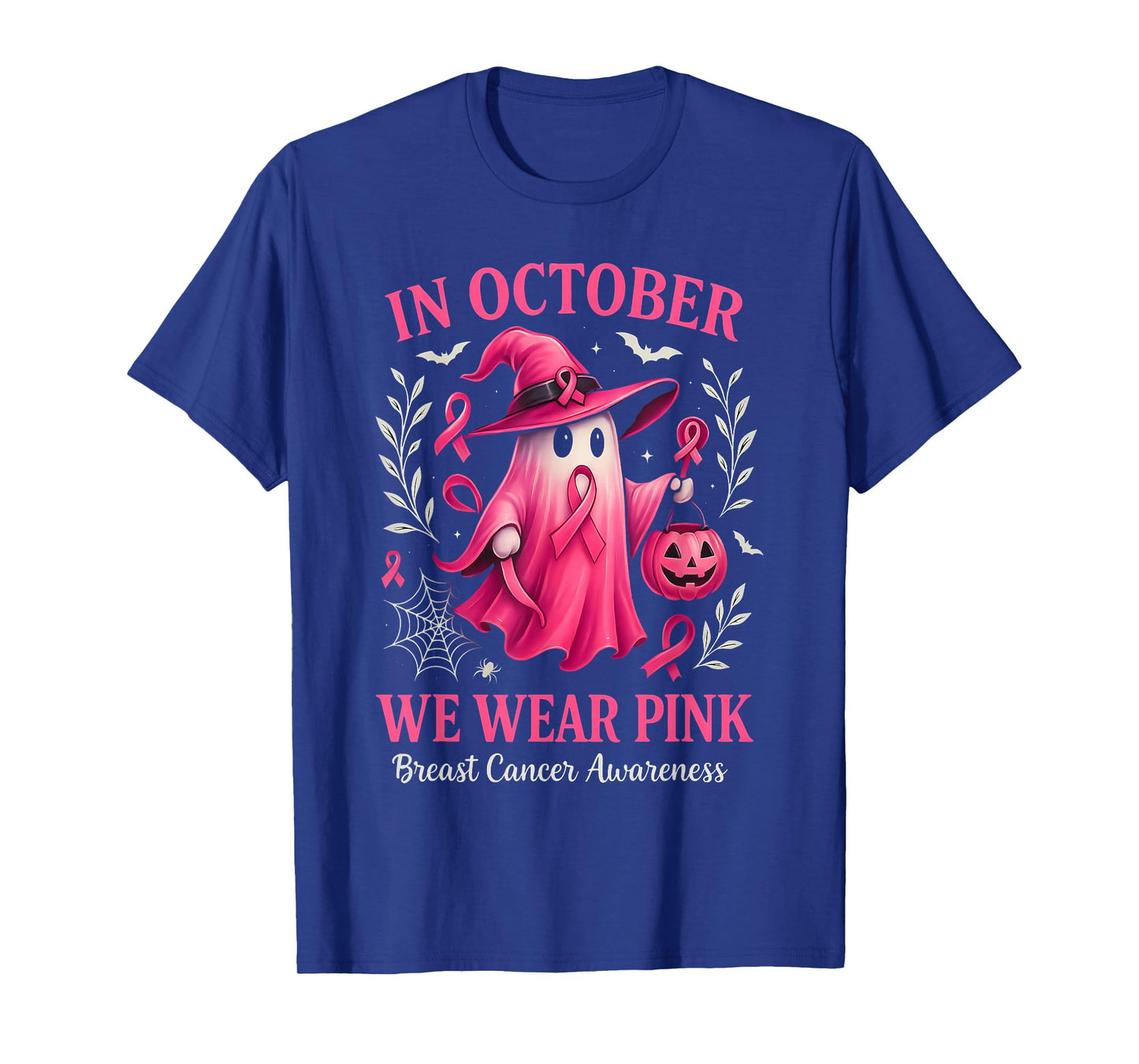 Breast Cancer Women Halloween in October We Wear Pink Gifts T-Shirt