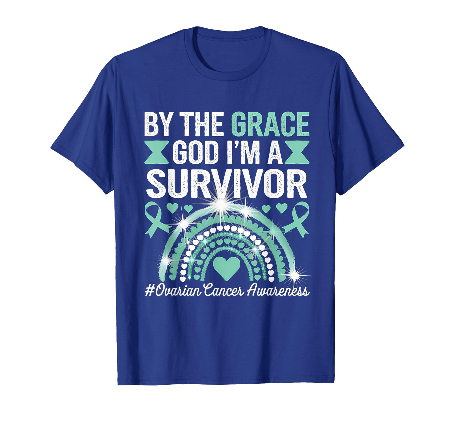 Ovarian Cancer Awareness I'm A Survivor Teal Ribbon T-Shirt