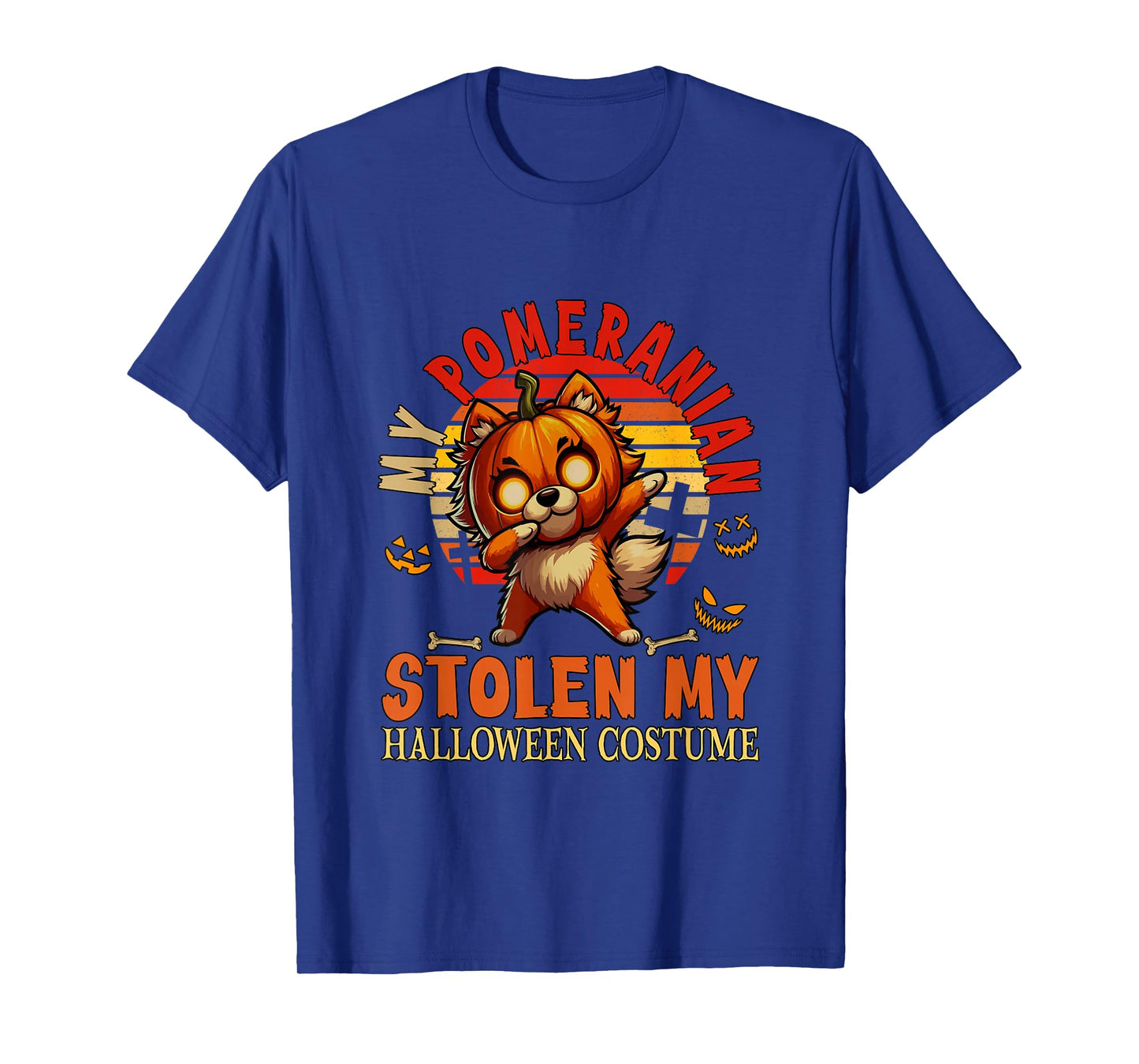 Pomeranian Stolen My Halloween Costume Dog Carved Pumpkin T-Shirt