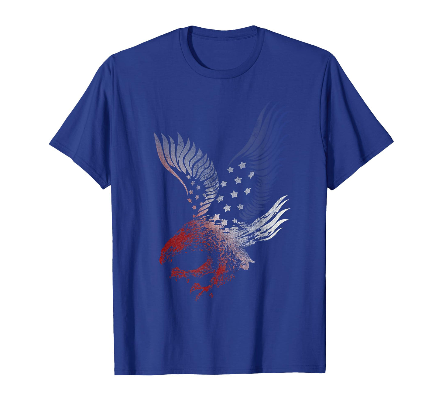 American Flying Eagle Swooping USA Flag Silhouette T-Shirt
