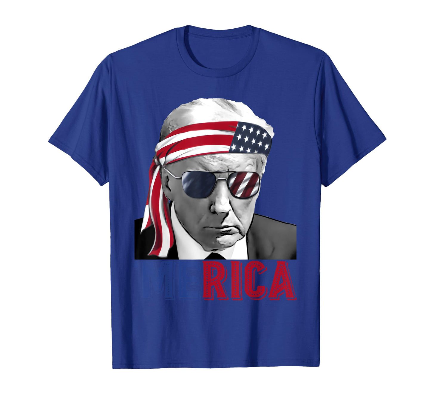 Happy 4th Of July 'MERICA TRUMP American Flag USA Women Girls Kids Men T-Shirt