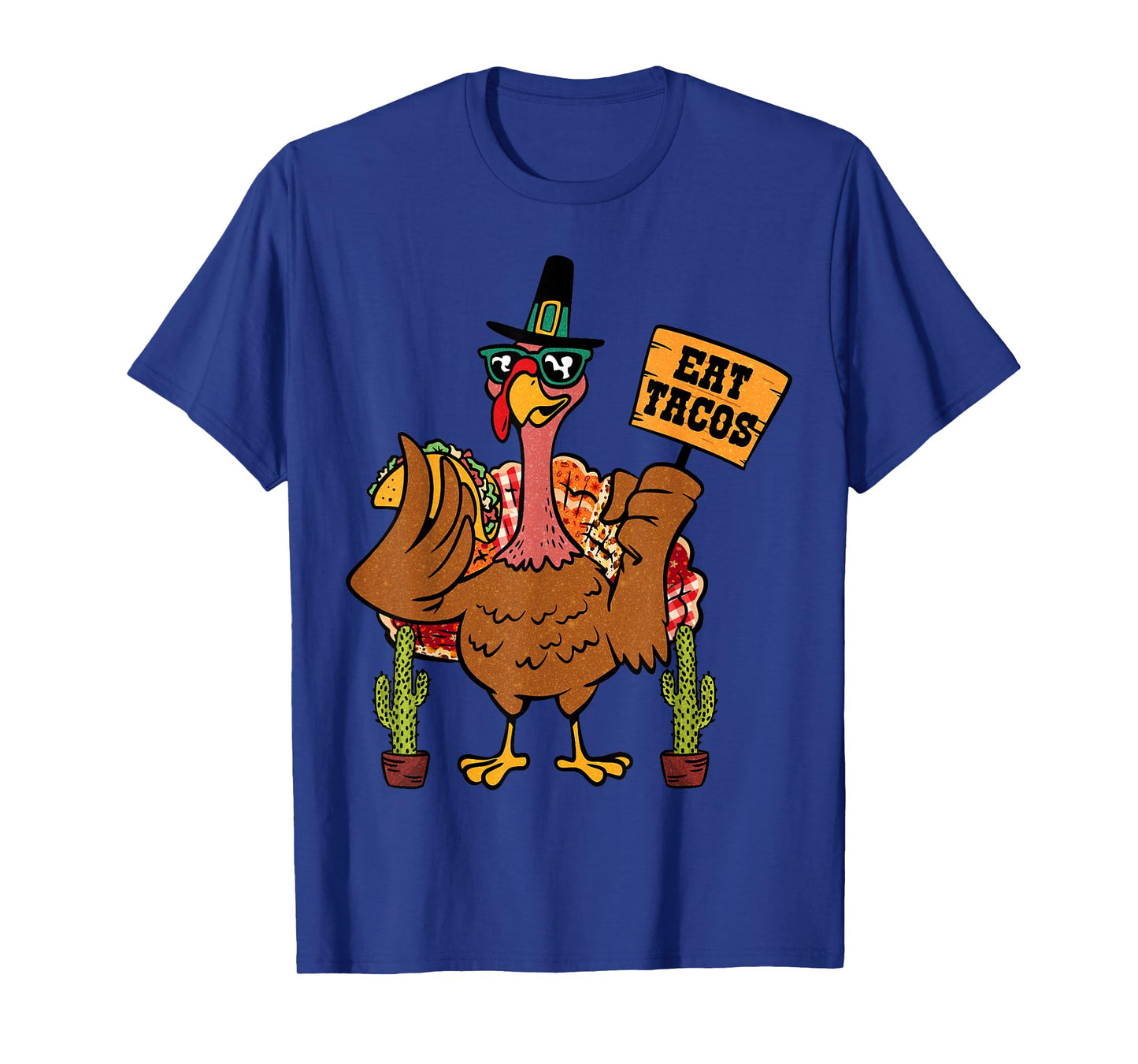 Funny Thanksgiving Eat Tacos Mexican Men Boys Women T-Shirt