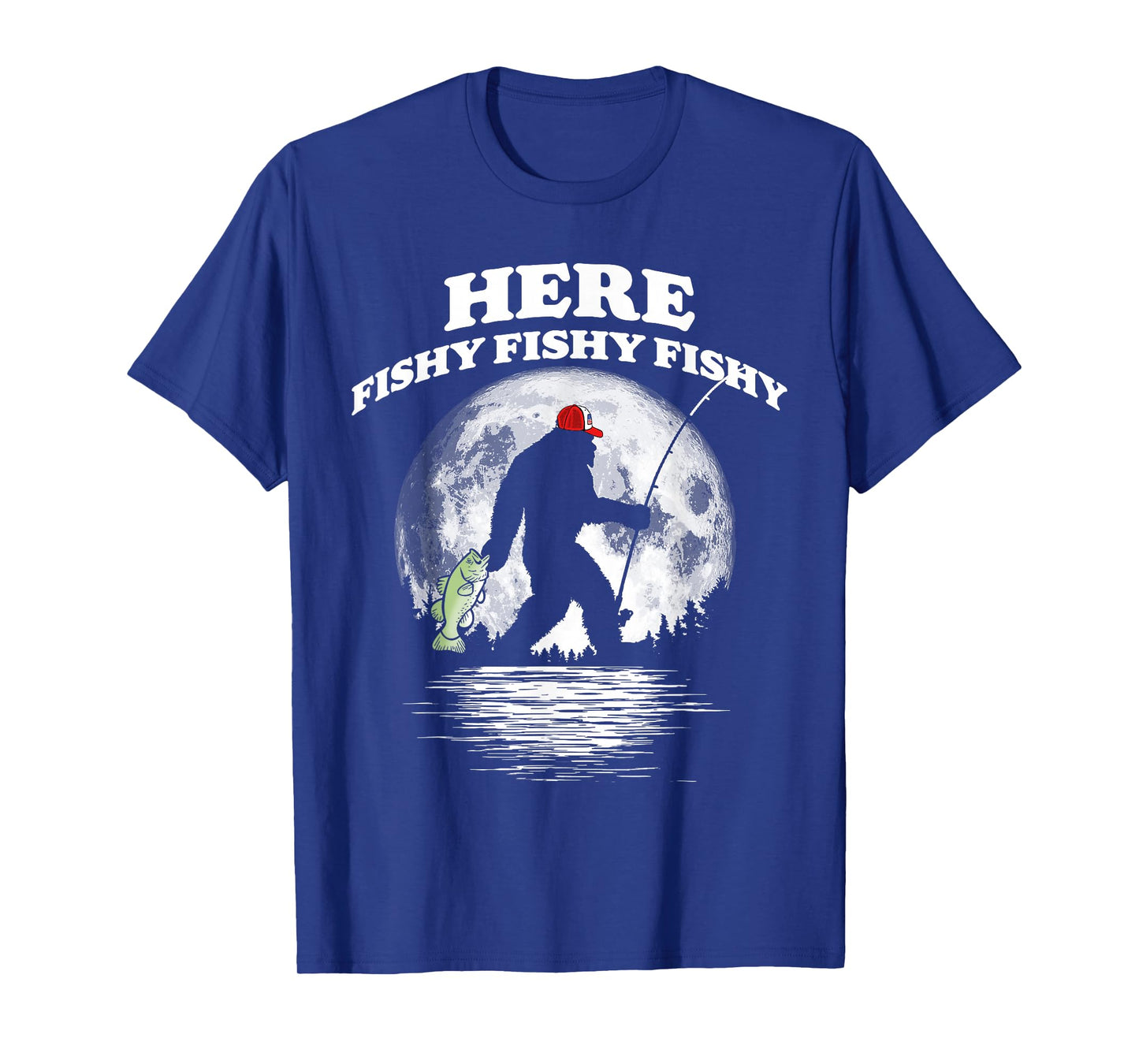Bigfoot Bass Night Fishing! Fishy Bassquatch Sasquatch T-Shirt