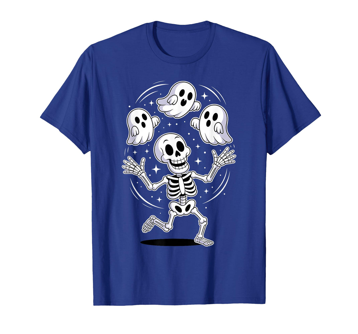 Funny Dancing Skeleton Juggling Ghosts Halloween T-Shirt