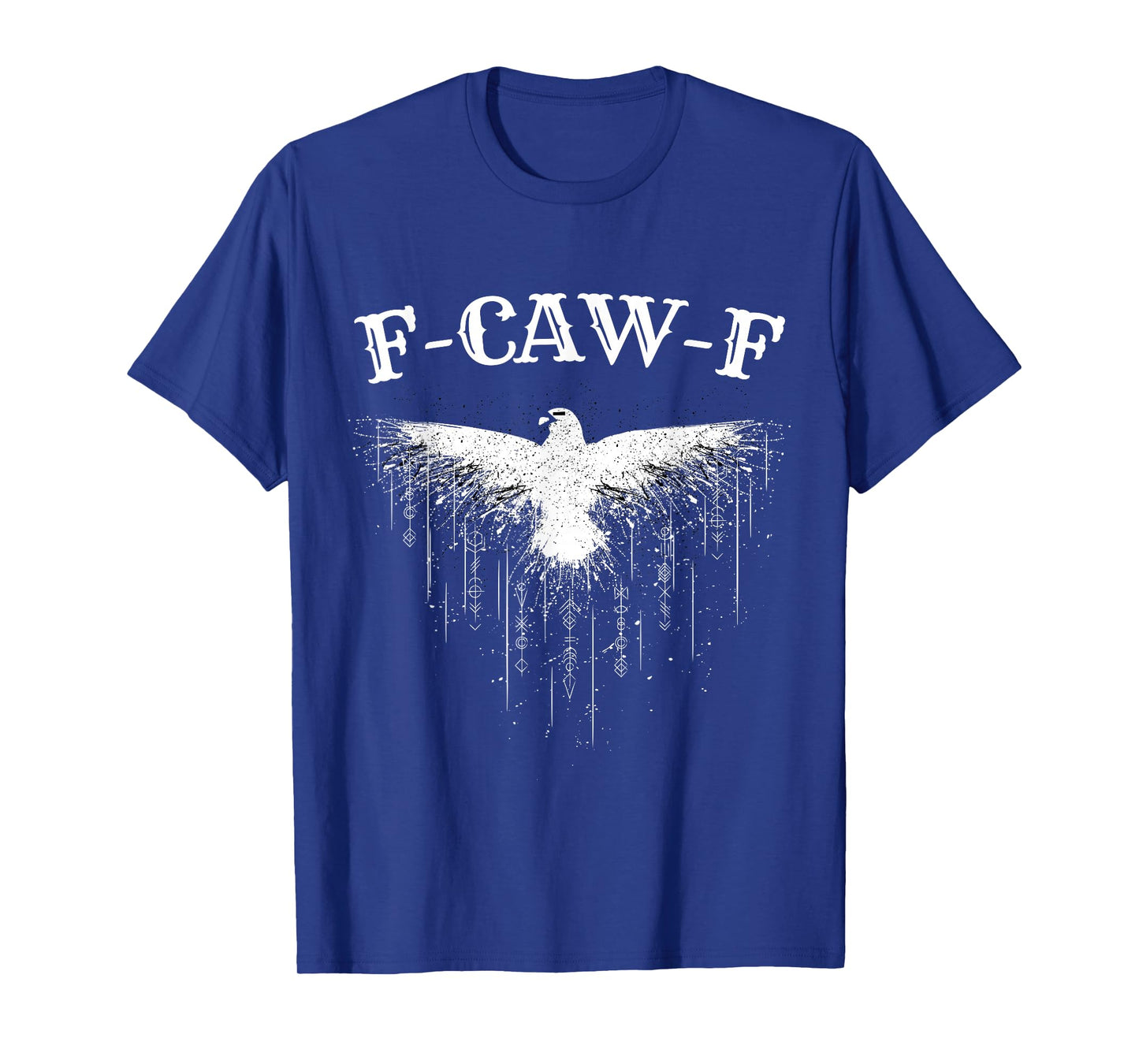 Funny Black Crow F-Caw-F Black Bird Raven Ink Drip Men Women T-Shirt